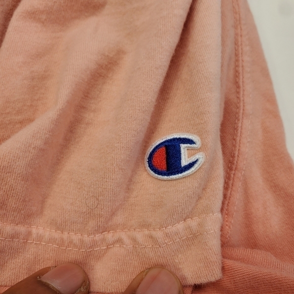 Champion Brand Classic Ombre Short Sleeve T-Shirt Men's 2XL Red Garment Washed - Picture 3 of 7